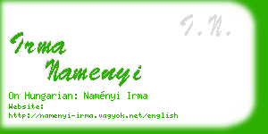 irma namenyi business card